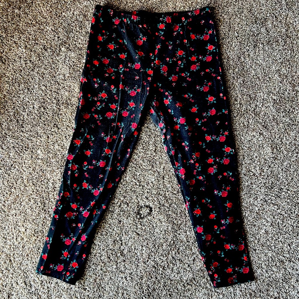 Midnight Hour rose print leggings